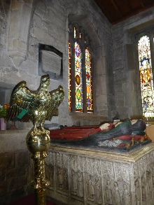Inside Ashover church.