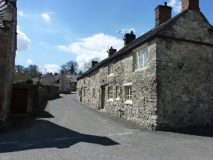 Old stone cottages.