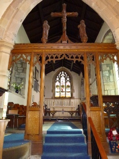 The altar in Bonsall Parish Church.
