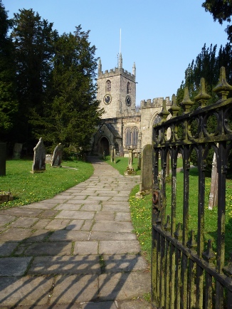 The path to the church in Darley Dale.