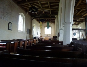 Interior of Mugginton Church.