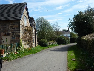 The road in Dale Abbey.