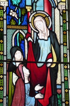 Stained glass window in St Michael's Church.
