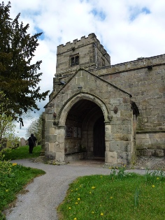 The porch of All Saints Church. 