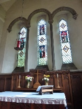 The altar in Bradwell St Barnabas.