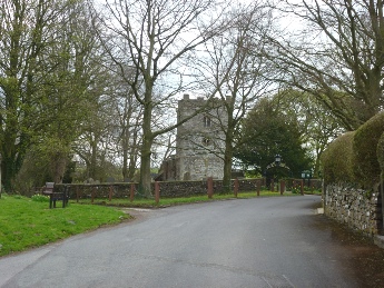 The road to Thorpe Church. 